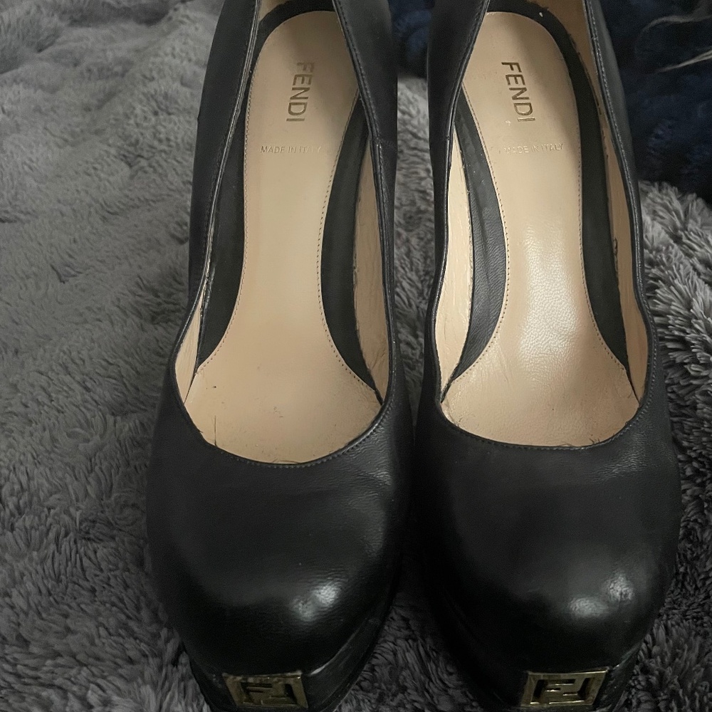 Fendi platform pumps